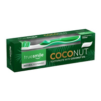 Pasta do zębów z fluorem i olejem kokosowym + szczoteczka Truesmile 100 ml