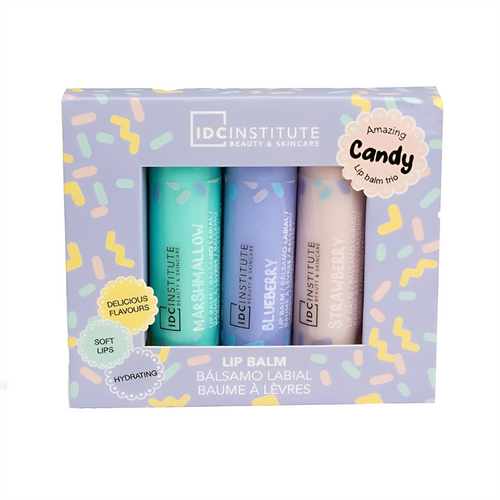 Zestaw nawilżających balsamów do ust trio do pielęgnacji prezent IDC 1 szt