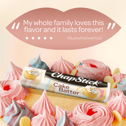 3-pak nawilżających balsamów do ust o smaku ciasta Cake Batter Chapstick