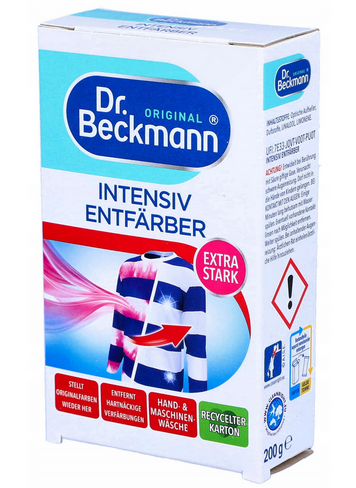 Intensywny odbarwiacz do prania tkanin ubrań w proszku Dr Beckmann 200 g