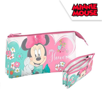 Piórnik szkolny dla dzieci trzykomorowy MYSZKA MINNIE Kids Euroswan 21 cm