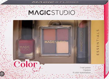 Zestaw do makijażu cienie do powiek pomadka lakier Magic Studio Set 1 szt