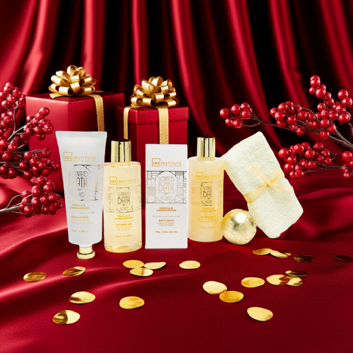 Zestaw do kąpieli na prezent kosmetyki wanilia i drzewo sandałowe IDC 1 szt