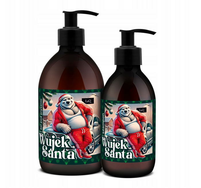 Świąteczny zestaw prezentowy dla mężczyzn żel szampon Wujek Santa LaQ 1 szt