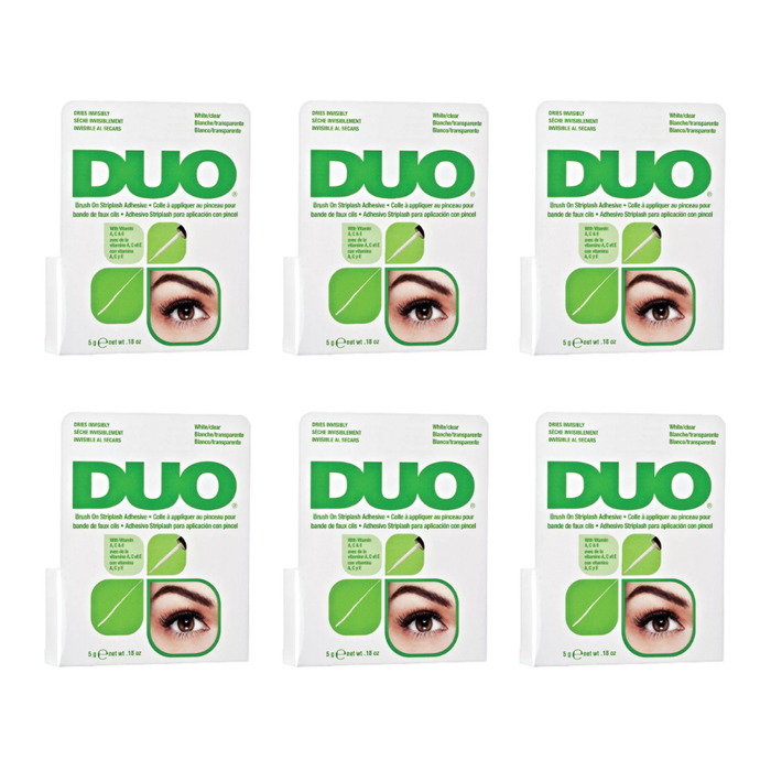 Bezbarwny klej do sztucznych rzęs DUO z wit. A,E,C Brush On Ardell 6pak 5ml