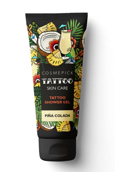 Żel pod prysznic do pielęgnacji tatuażu Pina Colada Tattoo COSMEPICK 200 ml