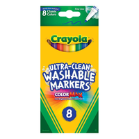 Markery cienkie flamastry zmywalne dla dzieci Markers Crayola 8 kolorów