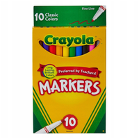 Markery cienkie flamastry kolorowe dla dzieci Markers Crayola 10 kolorów