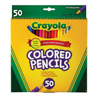 Kredki ołówkowe szkolne dla dzieci zaostrzone Pencils Crayola 50 kolorów