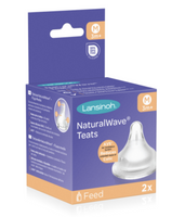 Lansinoh Smoczek do butelki M średni przepływ 2szt