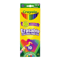 Kredki ołówkowe ścieralne szkolne dla dzieci Pencils Crayola 10 kolorów