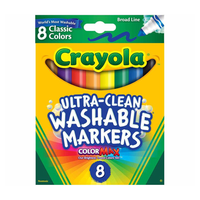 Markery z szeroką końcówką dla dzieci zmywalne Markers Crayola 8 kolorów