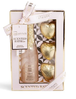 IDC Bath Gift Gold Złoty zestaw prezentowy do kąpieli Szampan + serduszka