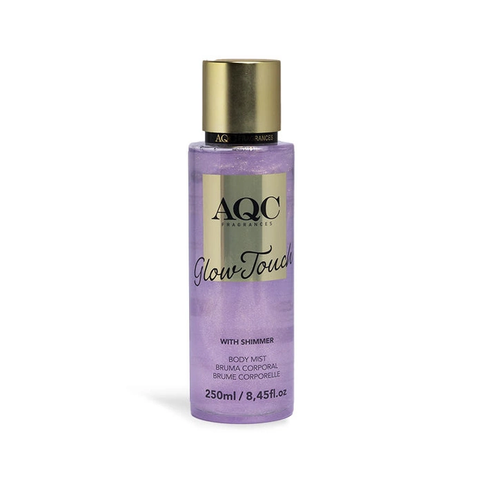 Brokatowa mgiełka do ciała Purple Glow Touch Body Mist AQC FRAGRANCES 250ml