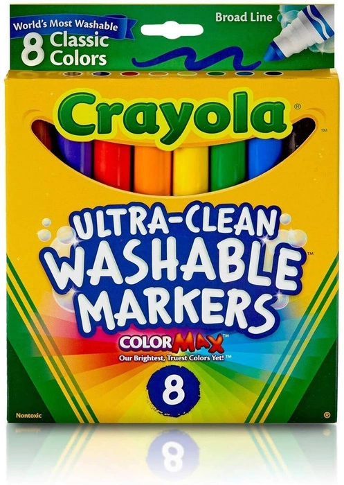 Zmywalne markery kolor Crayola Broad Line 8 szt