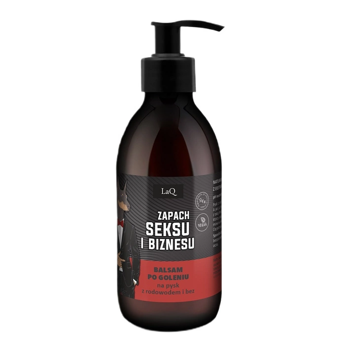 Balsam po goleniu z ekstraktem z czarnego pieprzu vegan DOBERMAN ZAPACH SEKSU I BIZNESU LAQ 150 ml