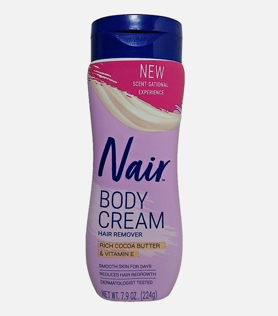 Delikatny krem do depilacji ciała z masłem kakaowym i wit. E Nair 224 g