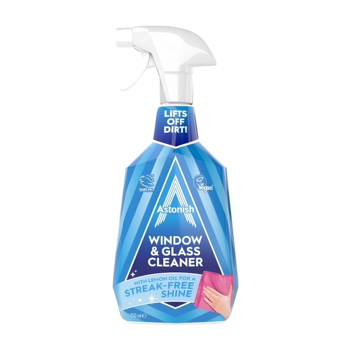Płyn do szyb szkła i luster bez smug z olejkiem cytrynowym Astonish 750 ml