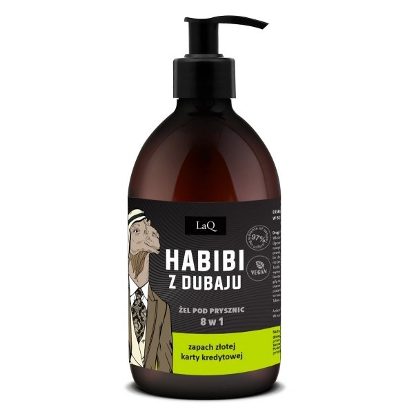Żel pod prysznic dla mężczyzn 8w1 pistacja vegan HABIBI Z DUBAJU LaQ 500 ml