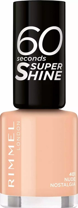 Morelowy lakier do paznokci 60 seconds 401 Nude Nostalgia Rimmel 8 ml