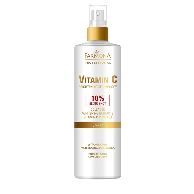Rozświetlająca mgiełka do twarzy z kolagenem VITAMIN C Farmona 200 ml