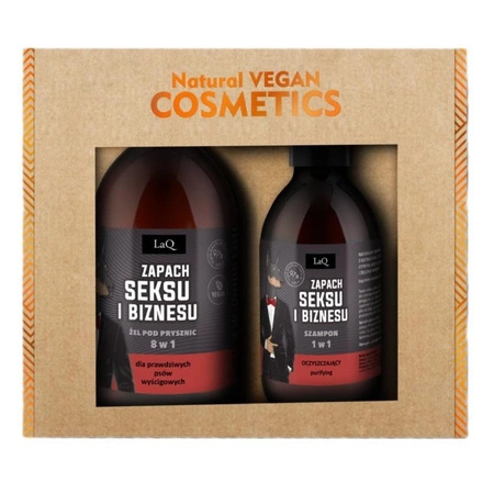 Zestaw prezentowy dla mężczyzn żel szampon Zapach Seksu i Biznesu LaQ 1 szt