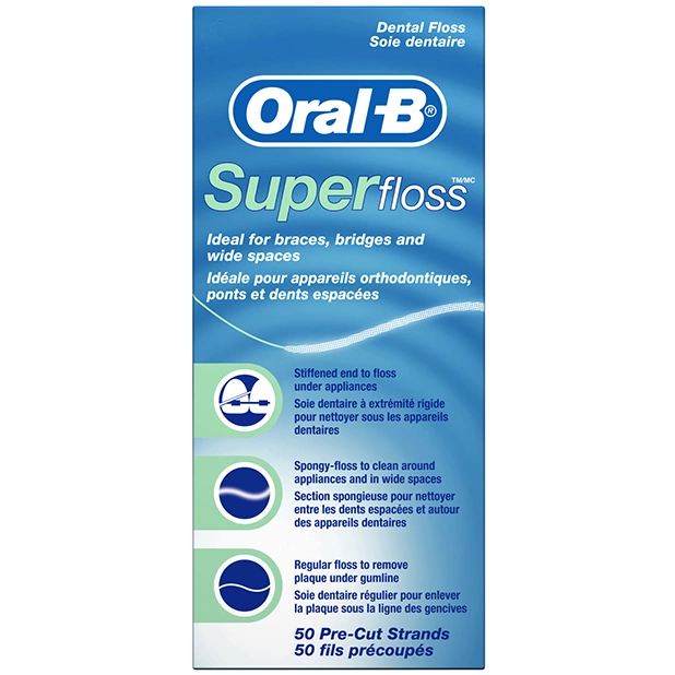 ORAL-B Super Floss nić dentystyczna do aparatów 50 szt
