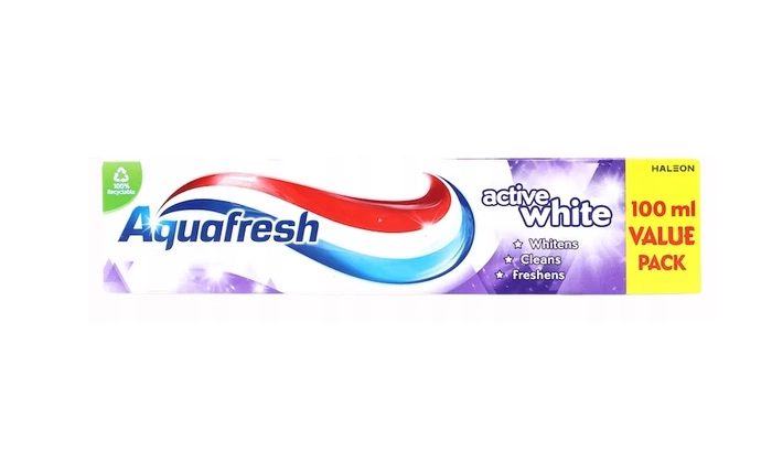Wybielająca pasta do zębów fluor świeży oddech Active White Aquafresh 100ml