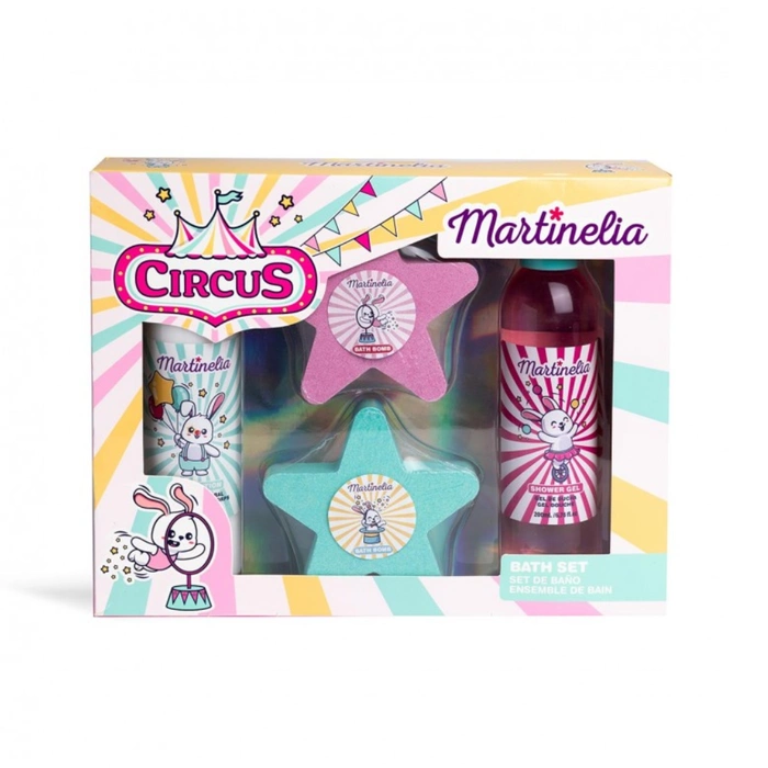 Zestaw do kąpieli dla dzieci żel balsam bomby Circus Martinelia 200g / 100g