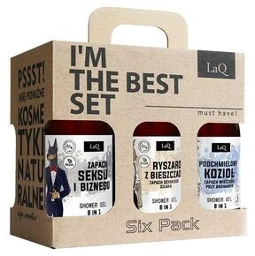 Zestaw 6 żeli pod prysznic dla mężczyzn na prezent LaQ 6x100ml