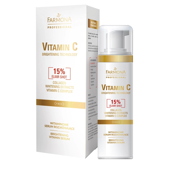 Rozjaśniające serum do twarzy z wit. C i kolagenem VITAMIN C Farmona 50 ml