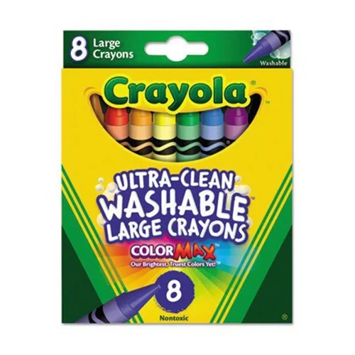 Kredki świecowe zmywalne dla dzieci Ultra-Clean Color Max Crayola 8 kolorów