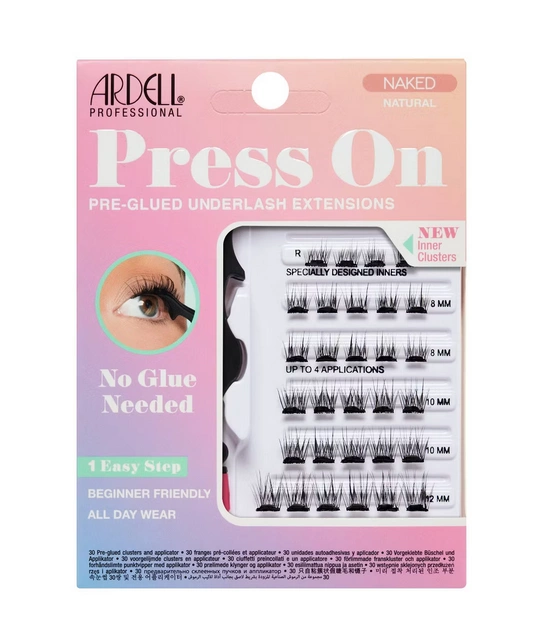 Rzęsy w kępkach pre-glued Naked Natural zestaw 10–12 mm ARDELL 30 szt.