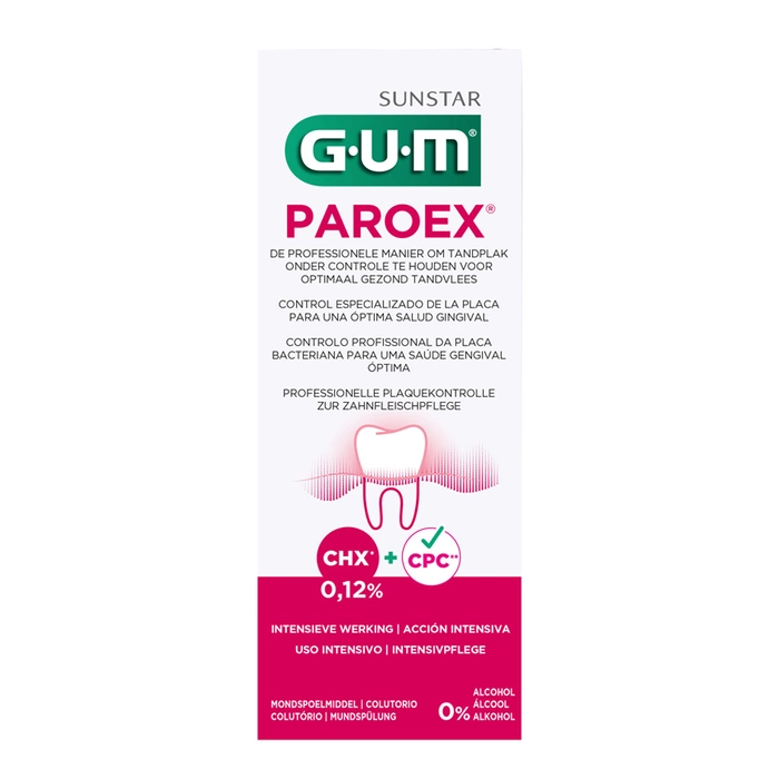 Antyseptyczny płyn do płukania ust CHX 0,12% GUM Paroex Sunstar 300 ml