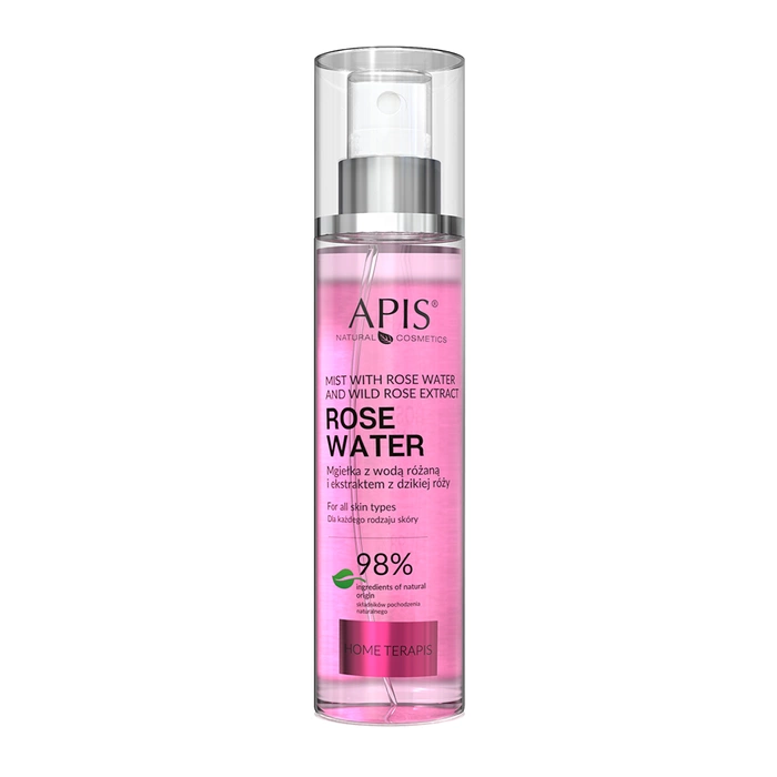 Mgiełka do twarzy z wodą różaną i ekstraktem z róży ROSE WATER Apis 150 ml