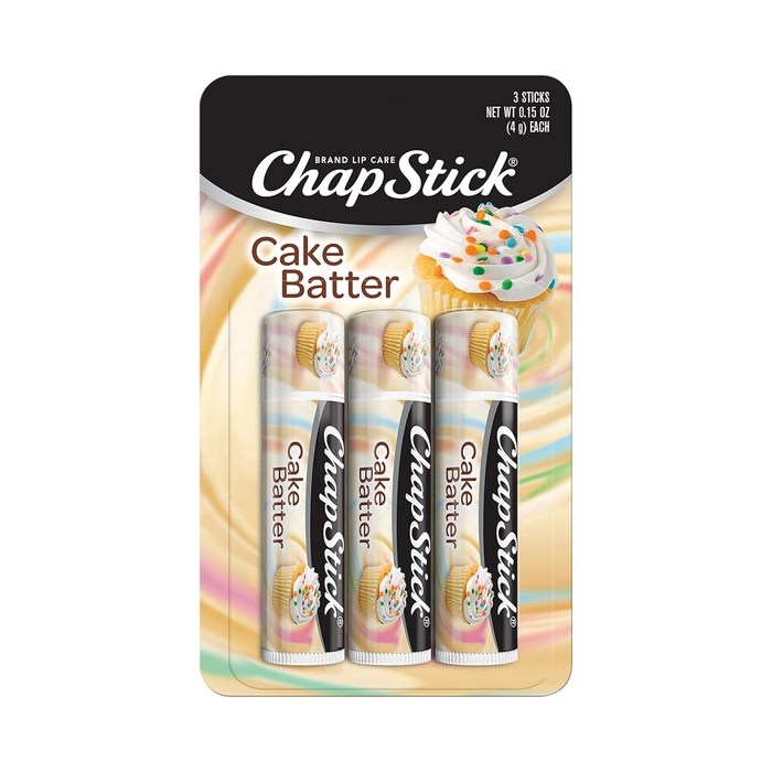 3-pak nawilżających balsamów do ust o smaku ciasta Cake Batter Chapstick