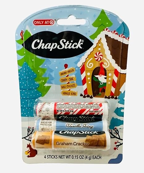 Nawilżający balsam do ust Ginger Bread Chapstick zestaw świąteczny 4-pak