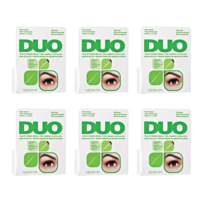 Bezbarwny klej do sztucznych rzęs DUO z wit. A,E,C Brush On Ardell 6pak 5ml