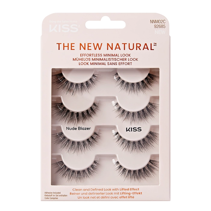 Sztuczne rzęsy wielopak efekt liftingu Nude Blanzer NNM02C Kiss 4 szt