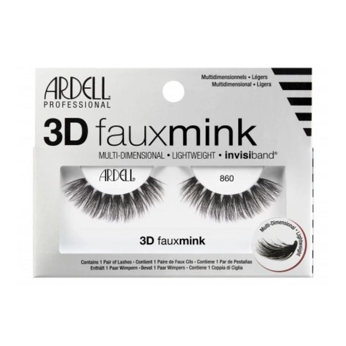 Sztuczne rzęsy intensywna objętość 3D fauxmink Invisiband 860 Ardell 1 szt