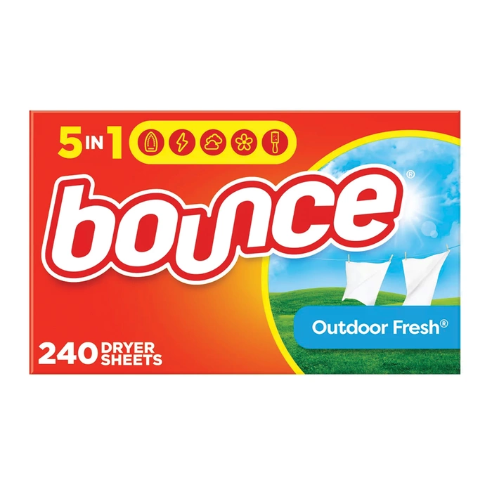 Chusteczki zapachowe do suszarki Bounce Outdoor Fresh zmiękczające 240 szt.