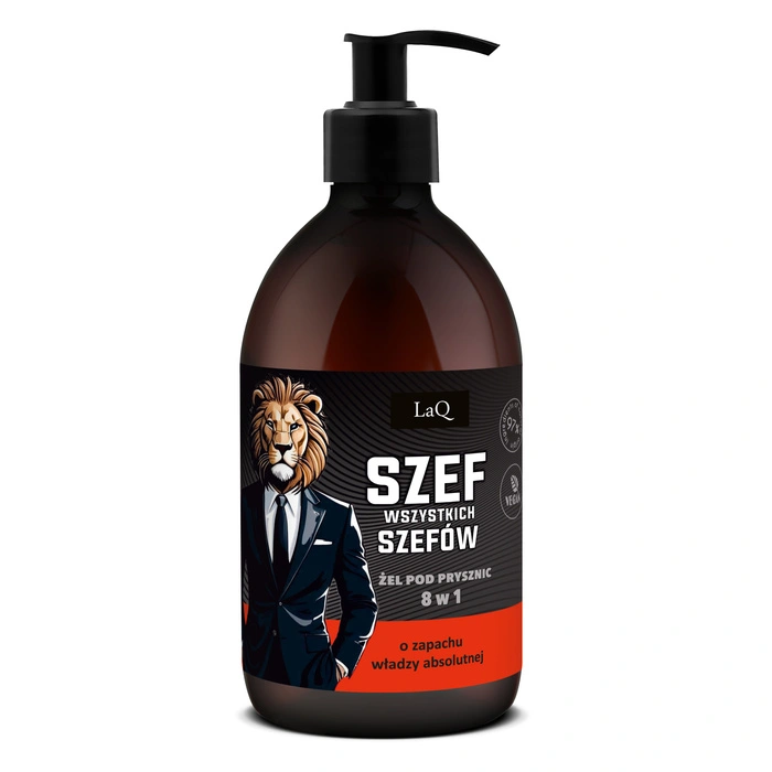 Żel pod prysznic dla mężczyzn 8w1 vegan SZEF WSZYSTKICH SZEFÓW LaQ 500 ml