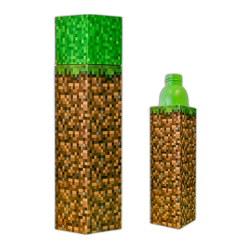 Bidon butelka dla dzieci KIDS Euroswan Minecraft Dirt Trawa 650 ml