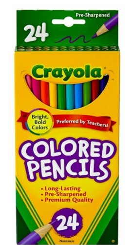 CRAYOLA COLORED PENCIL Kredki dla dzieci 24 kolory