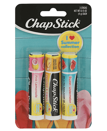 Chapstick Summer Collection - Zestaw 3 Nawilżających Pomadek do Ust