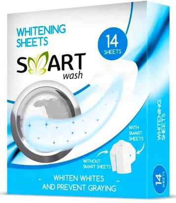 Chusteczki do prania wybielające do białych kolorów Smart Wash 14szt.