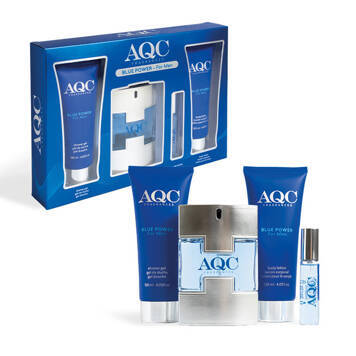 Elegancki zestaw prezentowy kosmetyków dla mężczyzny Blue Power for men AQC