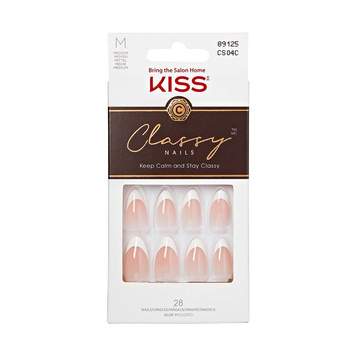 Kiss sztuczne paznokcie Classy M French klej 28szt