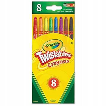 Kredki świecowe Twistables 8 kolorów Crayola