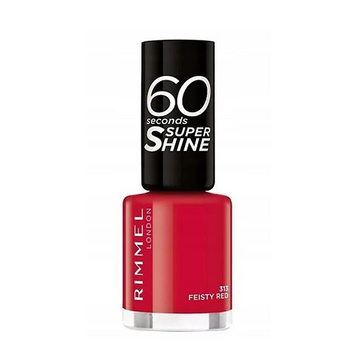 Lakier do paznokci czerwony szybkoschnący 313 Feisty Red 60 second Rimmel